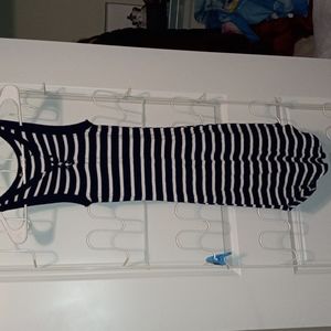 Striped dress navy and white